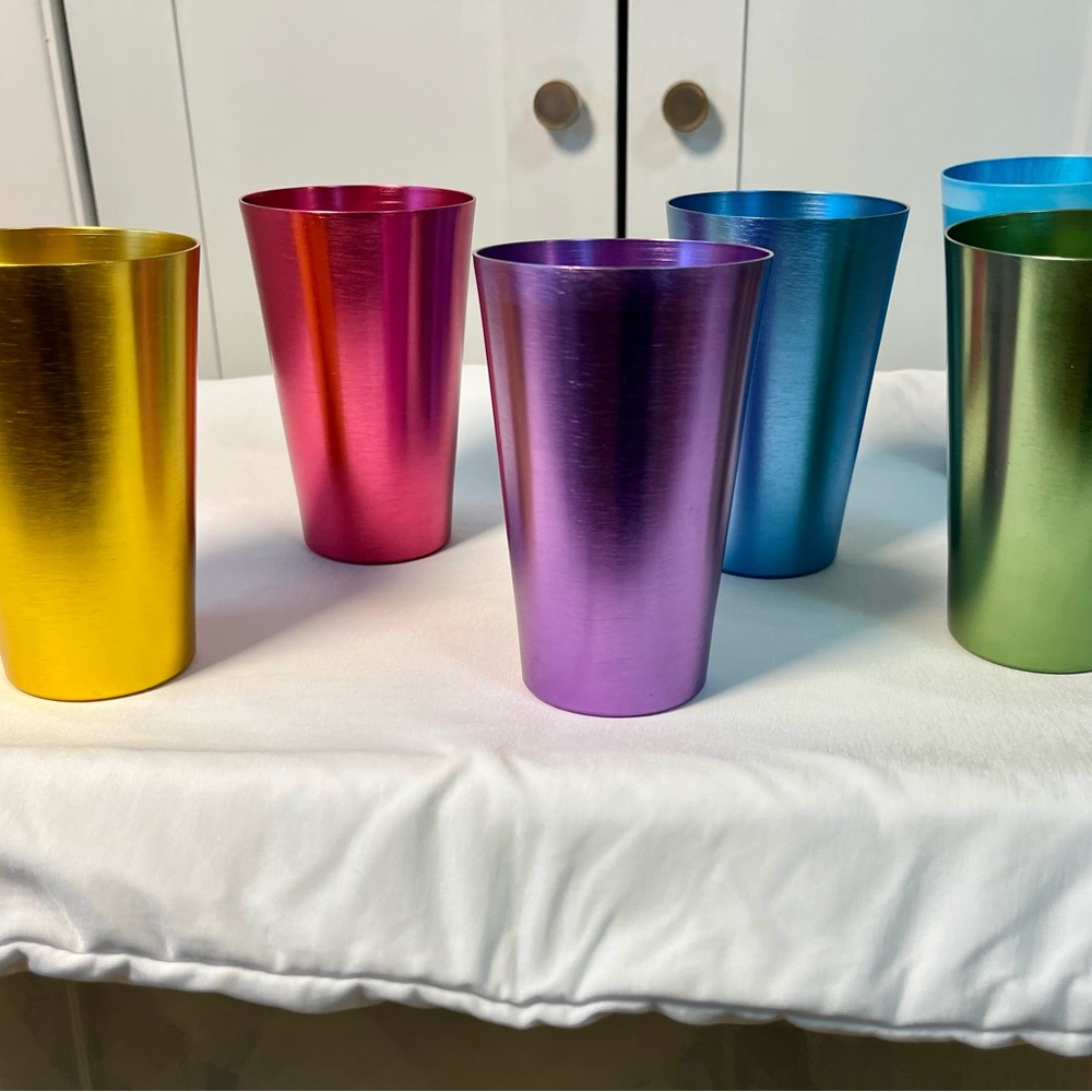 Retro MCM colorful aluminum tumblers